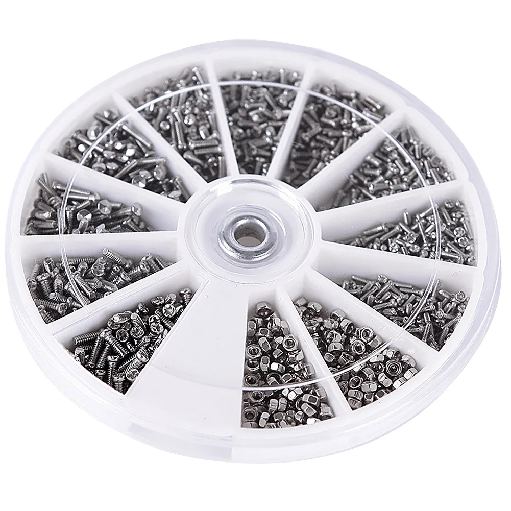 

Small Stainless Steel Screws Nuts Electronics Assortment Kit watches/glasses/electronics repair M1 M1.2 M1.4 M1.6