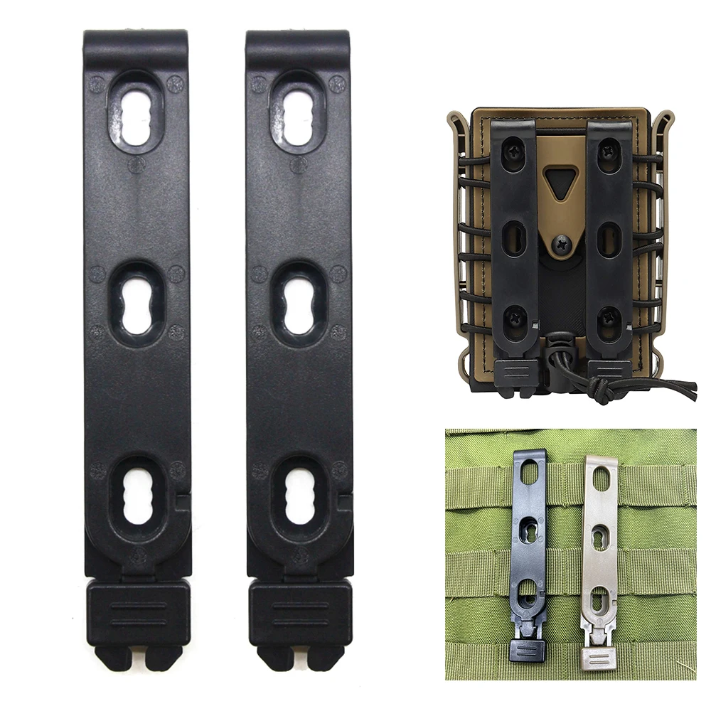 

1pair Molle Clips Tactical Molle Attachment for Universal Knife Sheath Magazine Pouch Back Clips Clamp Outoor Tool Accessory