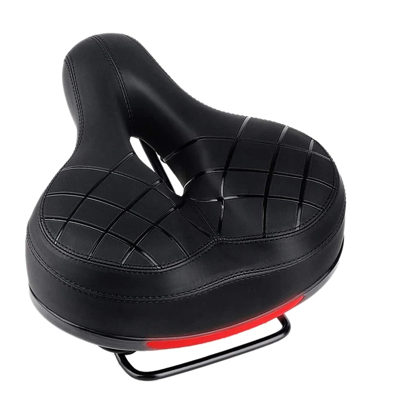 Удобное велосипедное седло широкое ажурное непромокаемое сиденье для мужчин и