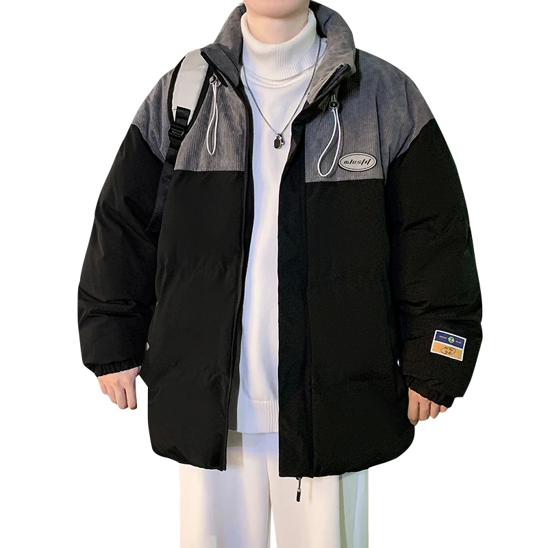 EOENKKY/Thickened Stand Collar Women Parkas Fashion Warm Winter New Coats Unisex Loose Casual Male Cotton Padded Jackets