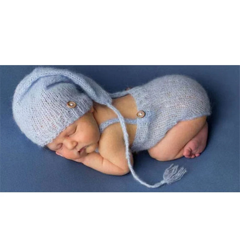 

2 шт., трикотажные шапки-бини для новорожденных