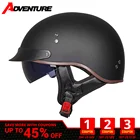 Мотоциклетный шлем Ретро, полушлем для мотокросса, всесезонный, Сертификация ECE