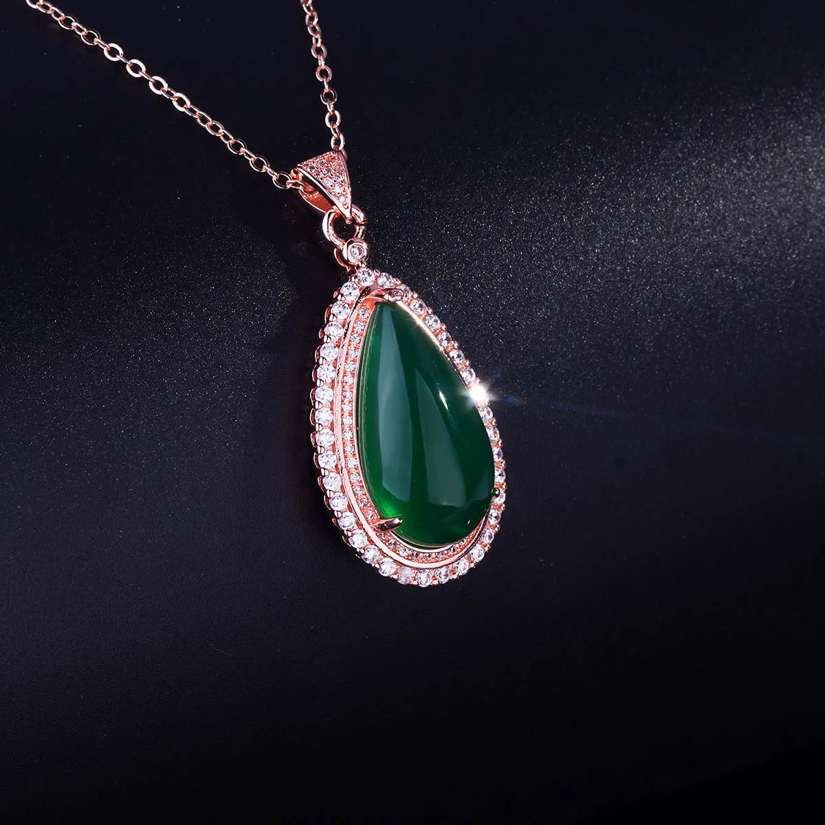 

100% Solid 925 Sterling Silver Green Emerald Necklace Pendant for Women Collares Mujer Naszyjnik Emerald Pendants Gemstone