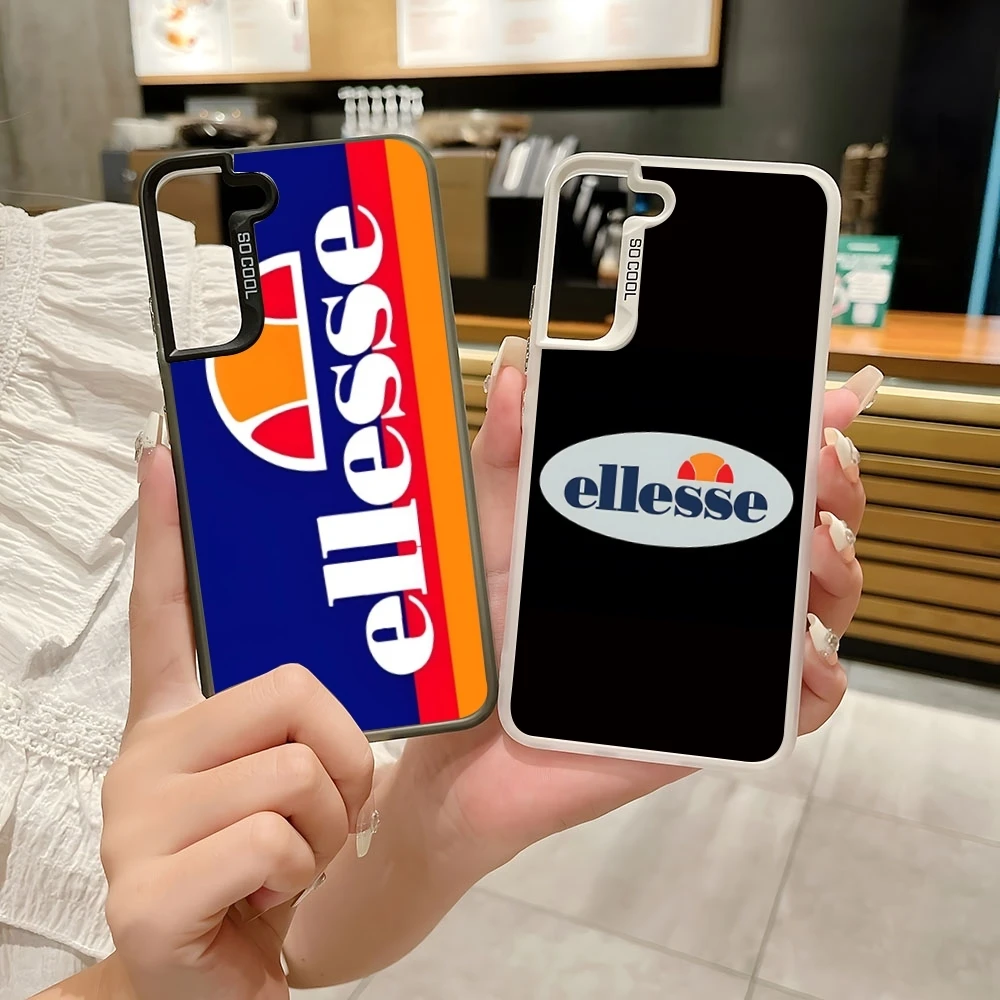 Модный брендовый чехол для телефона E-ellesseS цветной серебристый модный Samsung S 22 23 24