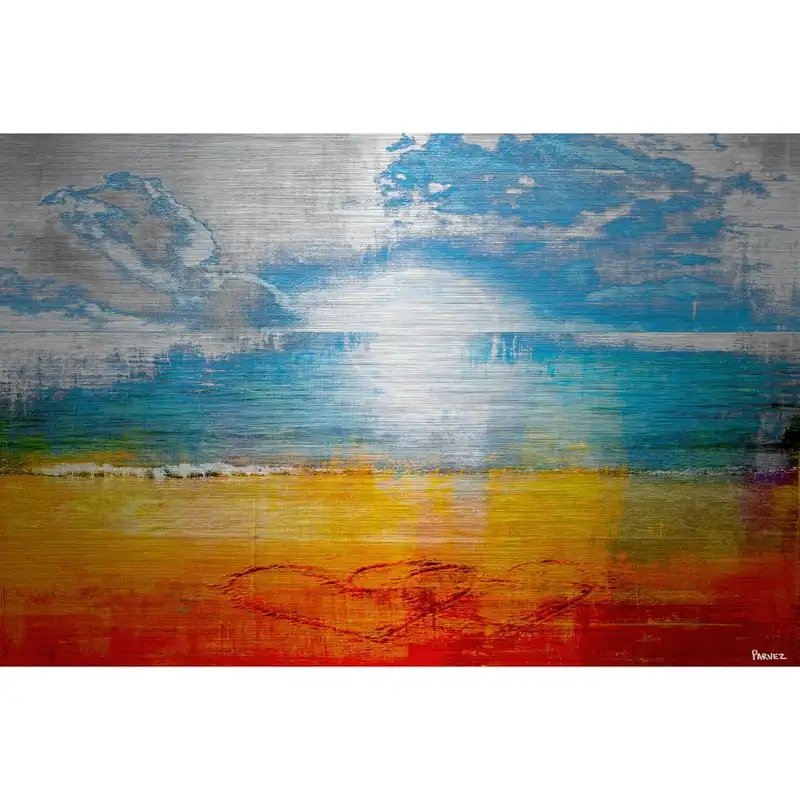 

Hearts" Painting Print on Brushed Aluminum