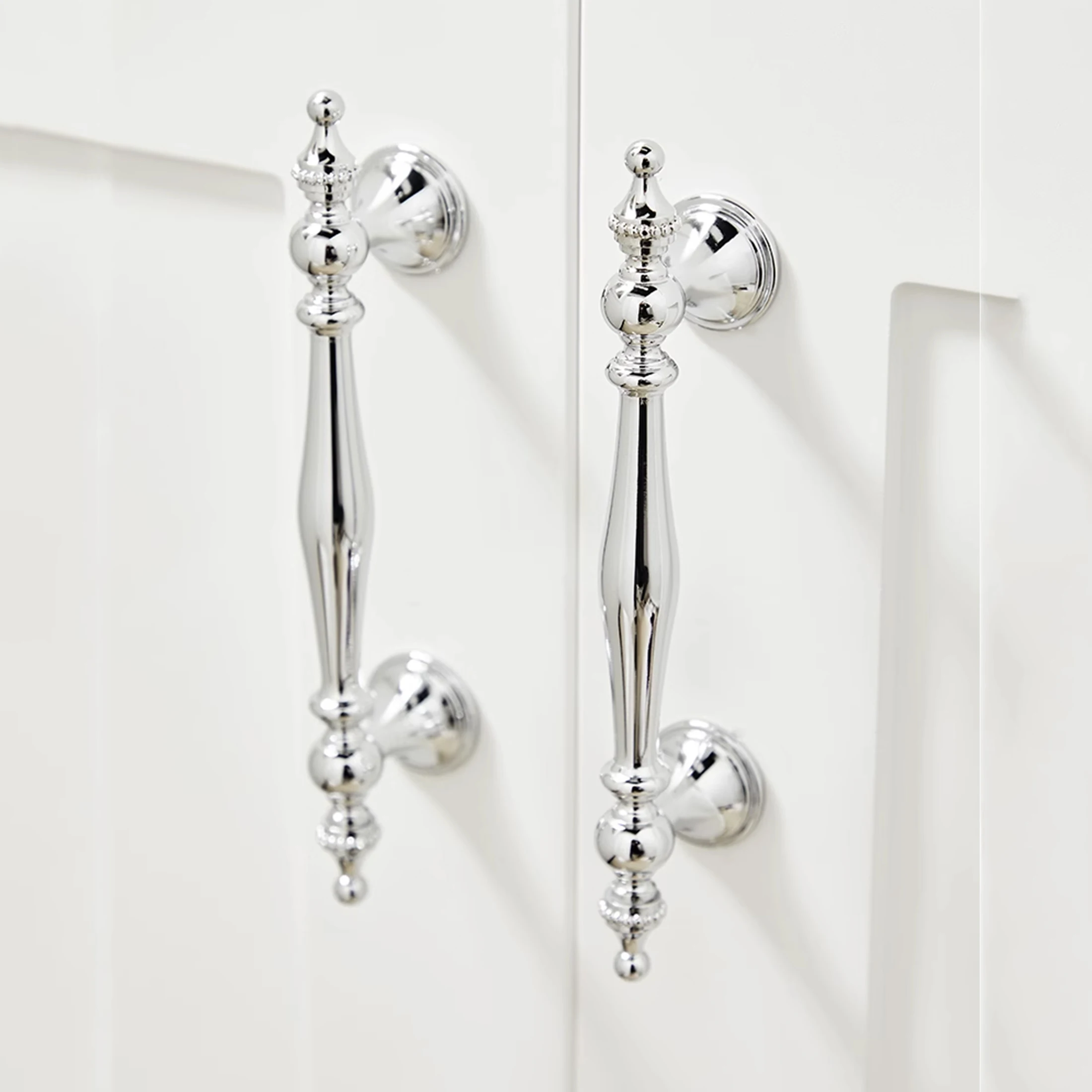 Рукоятки и ручки для мебели в скандинавском стиле яркий хромированный ящик