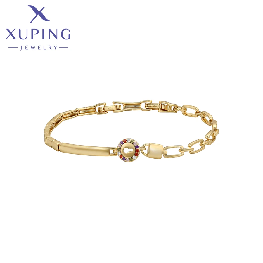 

Xuping Jewelry New Arrival Fashion Light Gold Color Bracelet for Women Gift X000702841