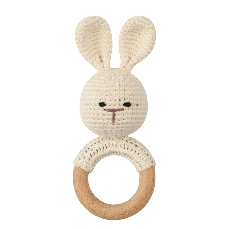 

Baby Wooden Rattle and Teether Beech Pacifier Dophin Shape For Kids Product