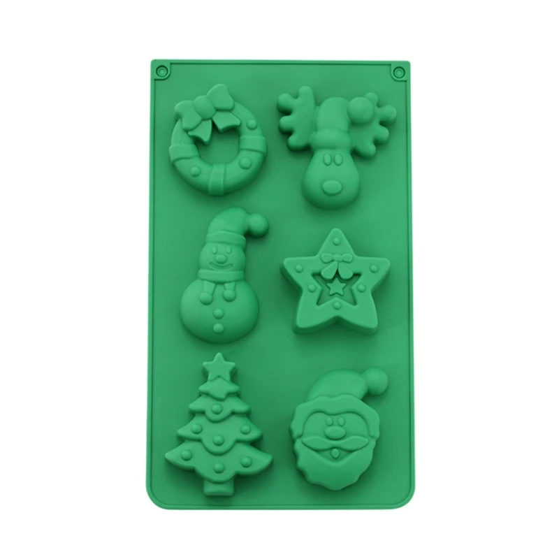 

3D Christmas Theme Silicone Mold Fondant Cake Border Moulds Chocolate Mould