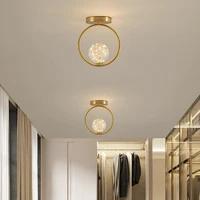 gold black glass aluminum ceiling lamp luster led for living room corridor ceiling lights dining room hallway balcony 110v 220v
