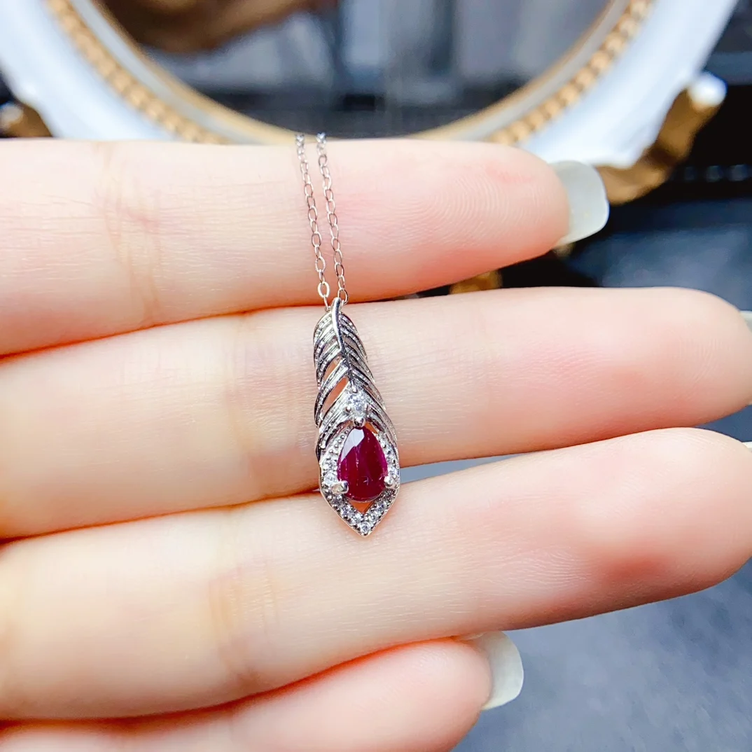 Женское Ожерелье с перьями FS серебро 925 пробы натуральным