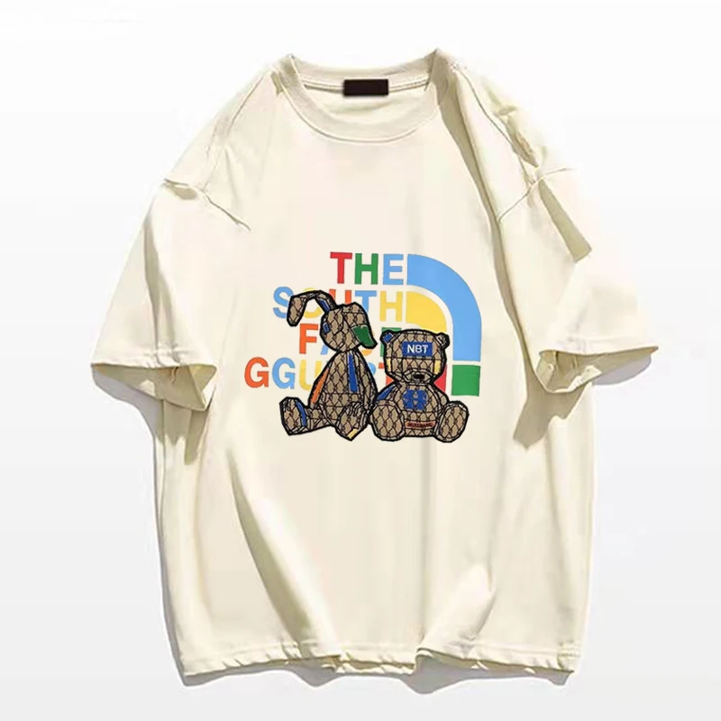 

Летняя Роскошная брендовая Черная футболка для мальчиков и девочек с графическим принтом, футболка Y2K, топы, уличная мужская одежда бесплатно, 2023