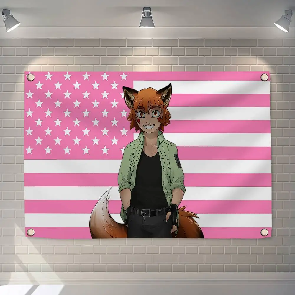 Фото Флаг Game R-Ren Hana America 150x200см, 60x90см, для декора, улицы, пикника, вечеринки, дома, кемпинга, художественный подвесной баннер №4