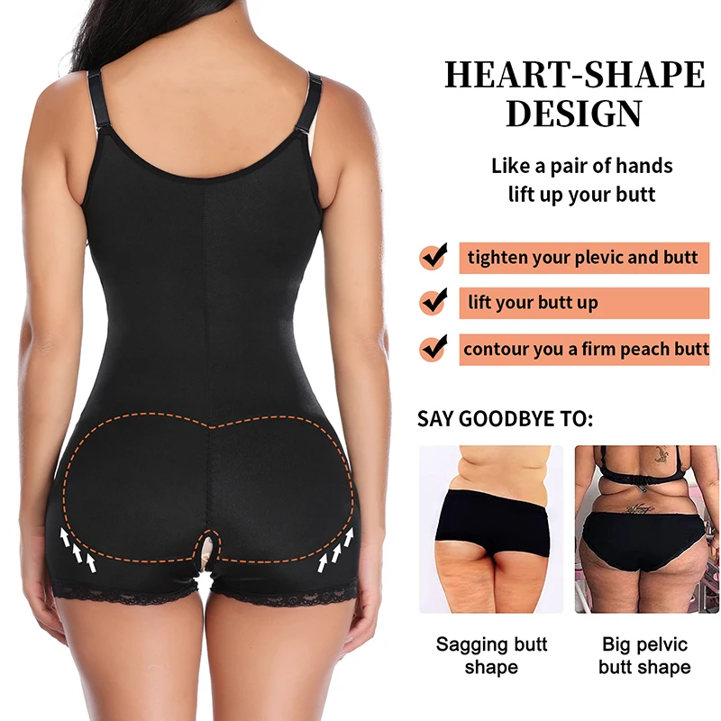 Women Full Body Shaper Open-Bust Underwear Waist Trainer Corset Tummy Control Panties Seamless Slimming Bodysuit Butt Lifter