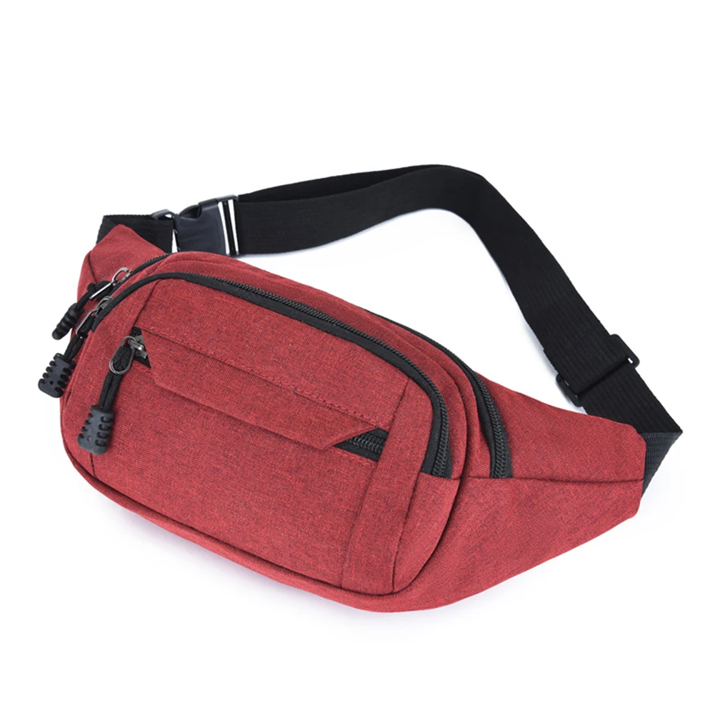 

1 Pc Fashion Oxford Cloth Waist Bag Men's And Women's Universal Sports Travel Outdoor Solid Color Chest Bag Heuptas