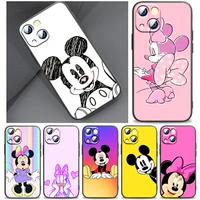 mickey mouse color phone case for iphone 11 12 13 mini 14 pro max 11 pro max x xr plus 7 8 se silicone cover