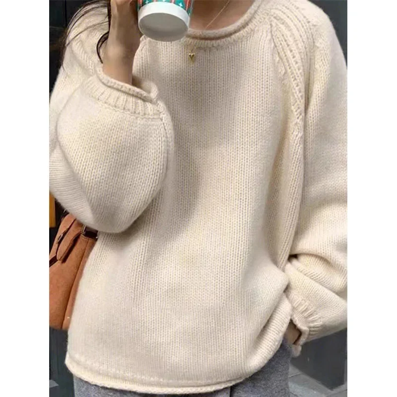 Мягкий и эластичный свитер в корейском стиле женский ранний осенний свободный