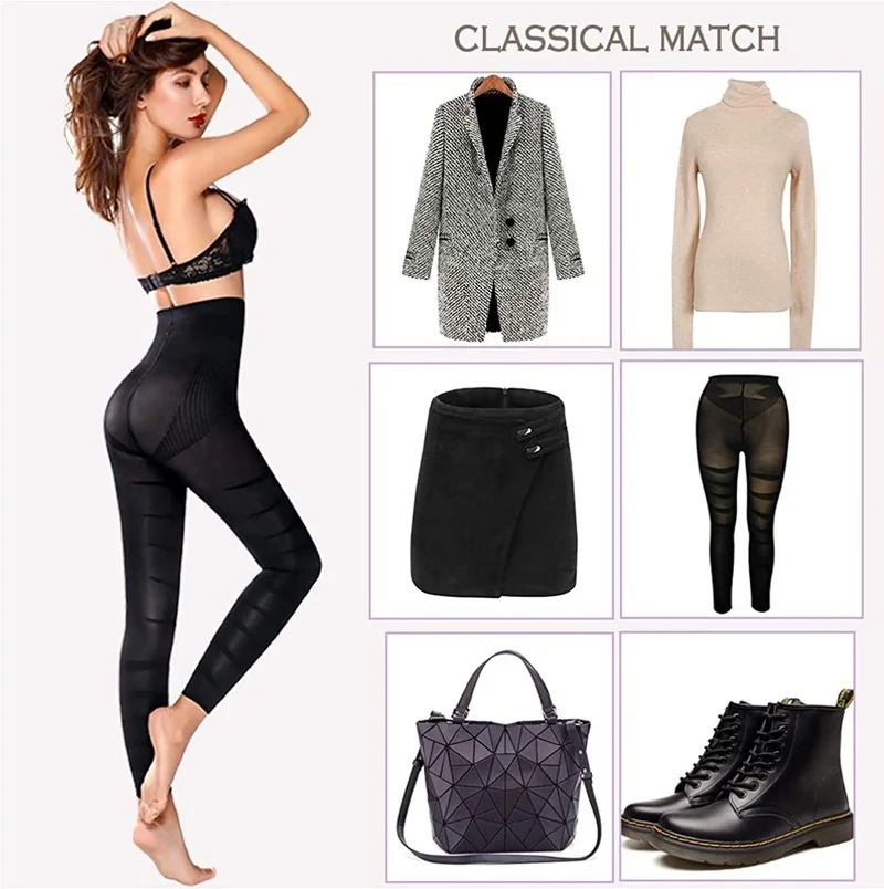 High Waist Body Shaper Anti Cellulite Compression Leggings Slimming Legs Tummy Control Panties Thigh Sculpting Slimmer Shapewear