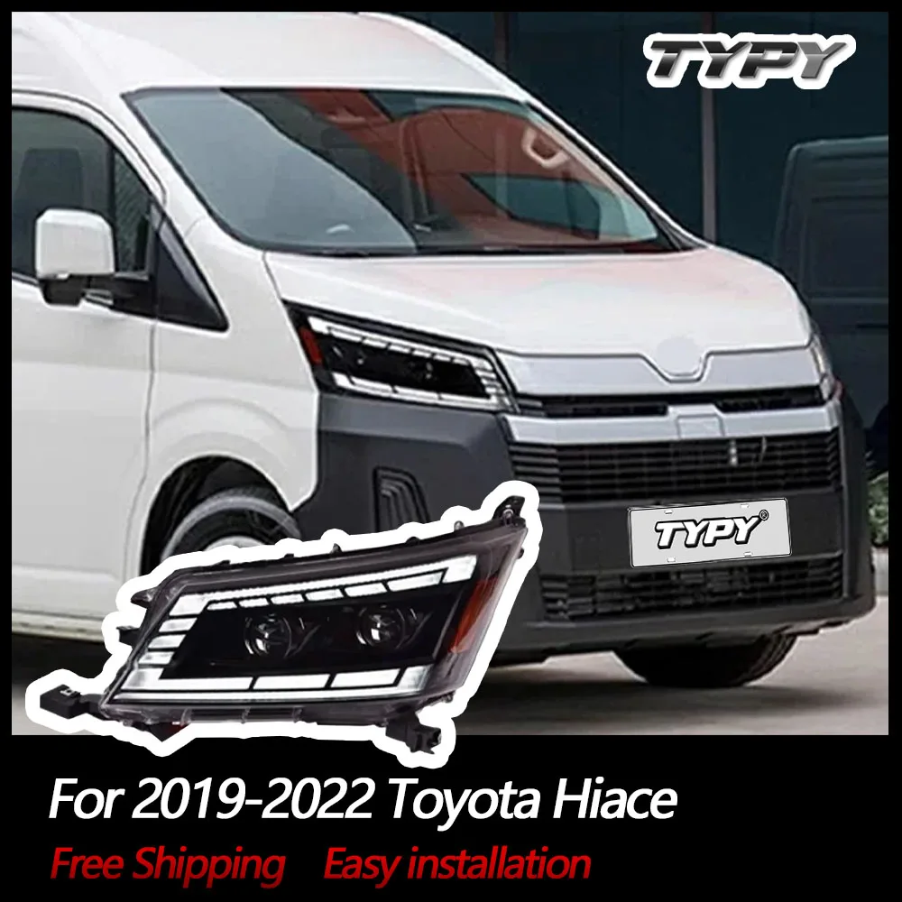 Автомобильные фары TYPY для Toyota Hiace 2019-2022 светодиодный автомобильные лампы дневные