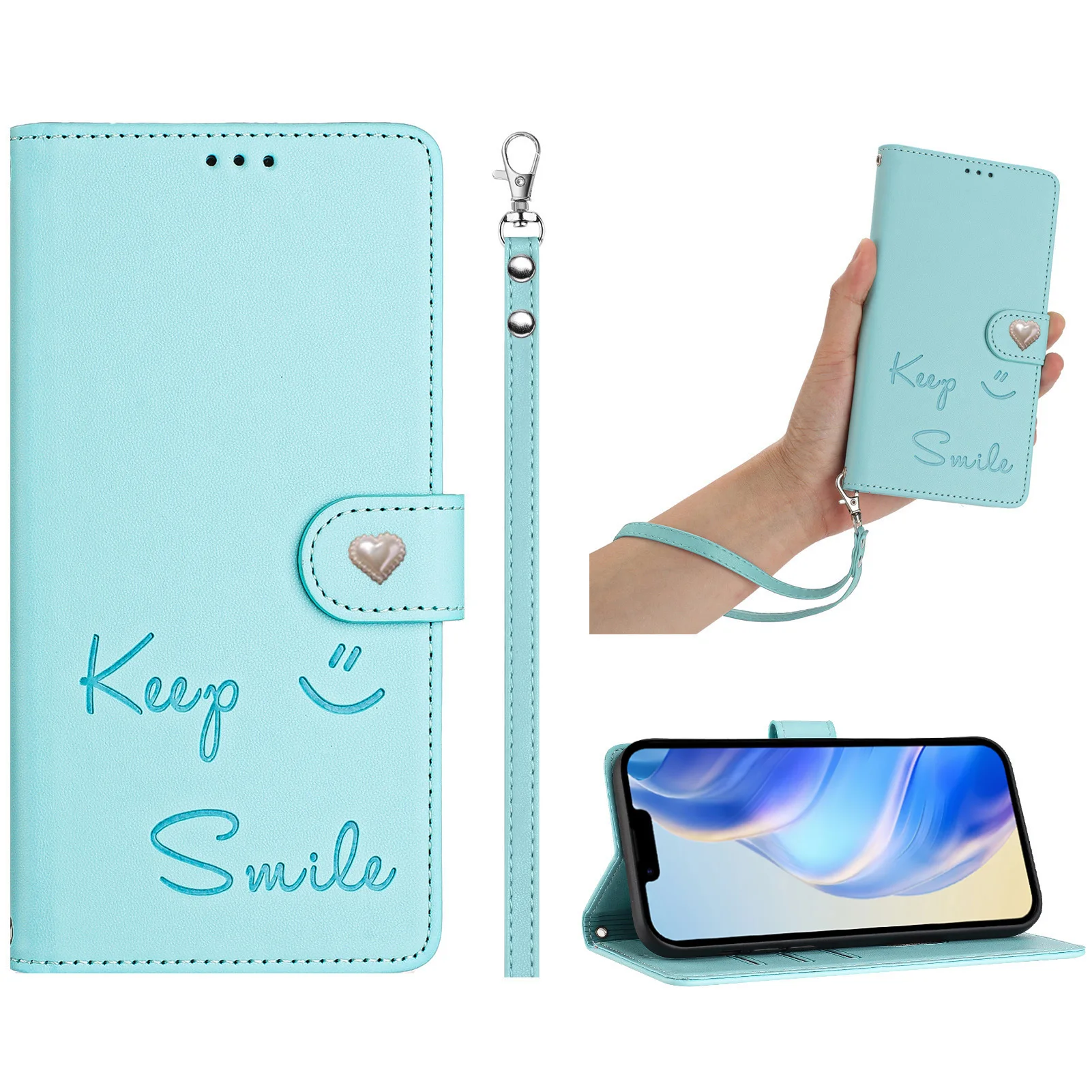 Фото Чехол-книжка Keep Smile из гладкой кожи с ремешком и отделением для 3 карт для Nubia Red Magic 11 Pro 10 Air 10 Pro Plus №1