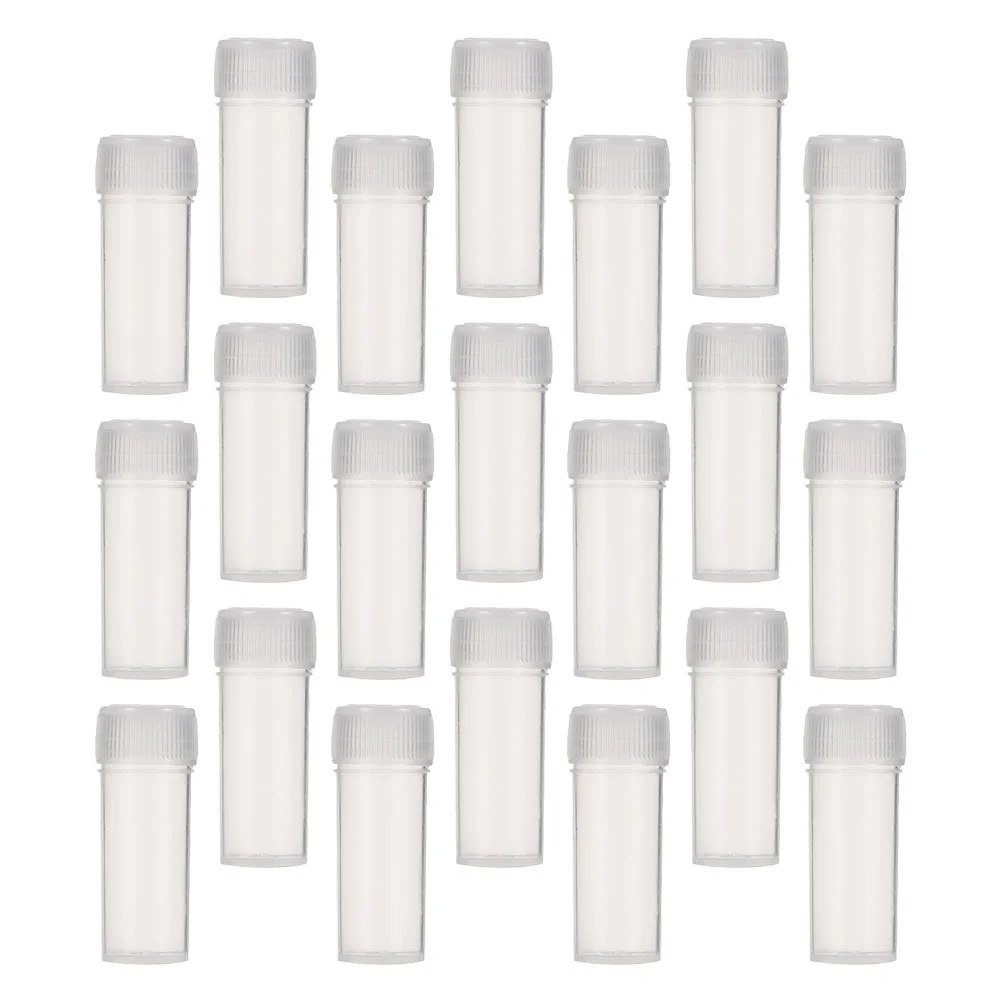 

120pcs Transparent Practical Vial Storage Container Sample Containers for Needles Pills