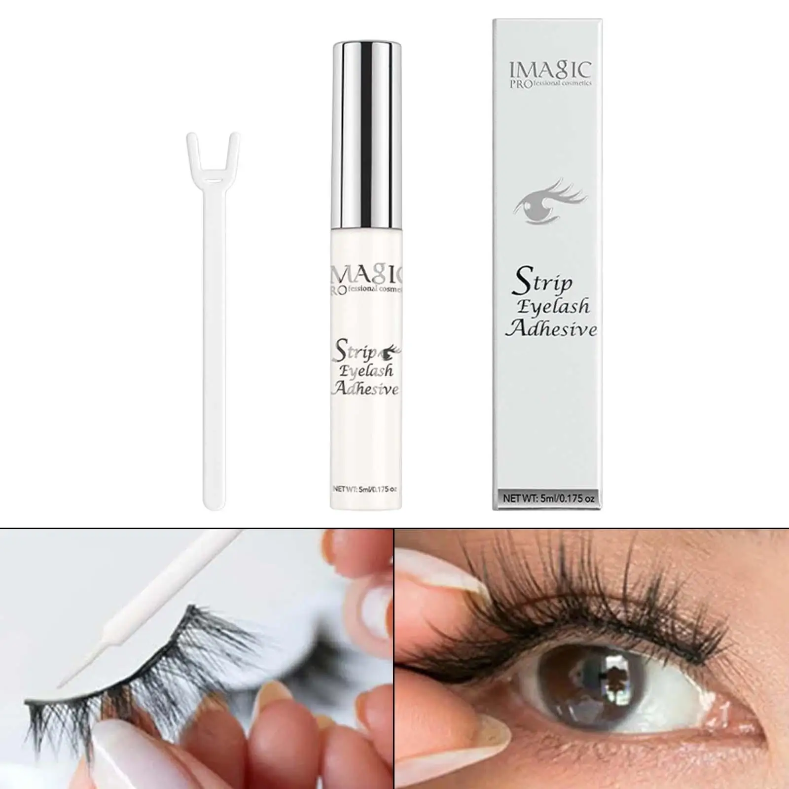 

False Eyelash Glue Double Eyelid Glue with Y Stick Strong Hold Sweatproof for Salon
