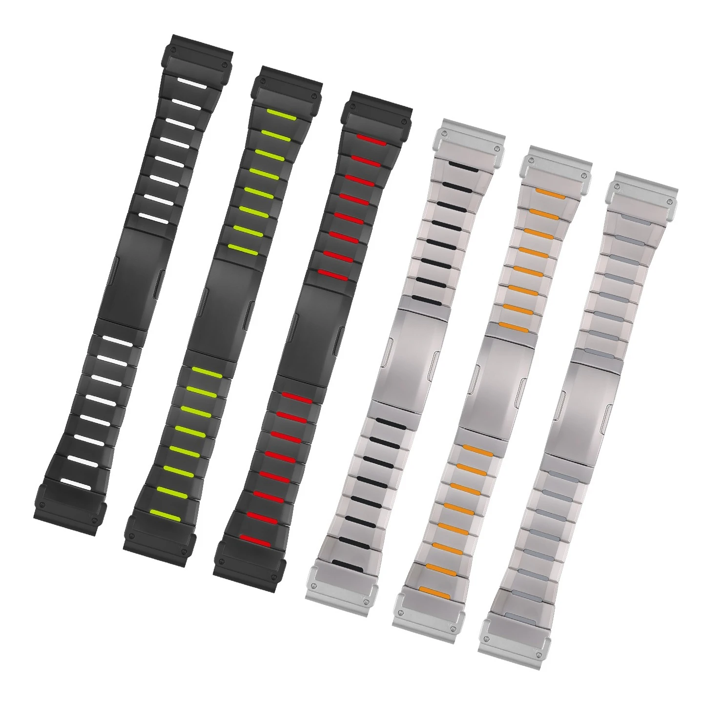 Подходит для Jiaming Fenix Fenix 8  7X Pro  6X 5X  Tactix 8, ремешок для часов из нержавеющей стали с резиновым основанием. (art.: 3920dbbf672cd) - 3920dbbf672cd