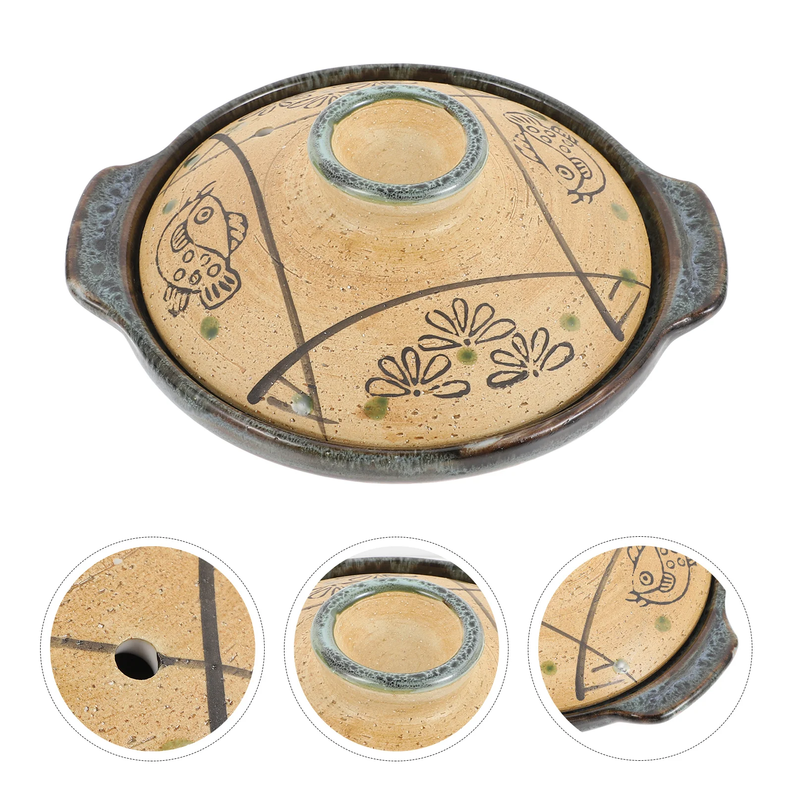 

Soup Rice Pot Ceramic Chicken Stewing Pot Rice Pot Practical Casserole for Home