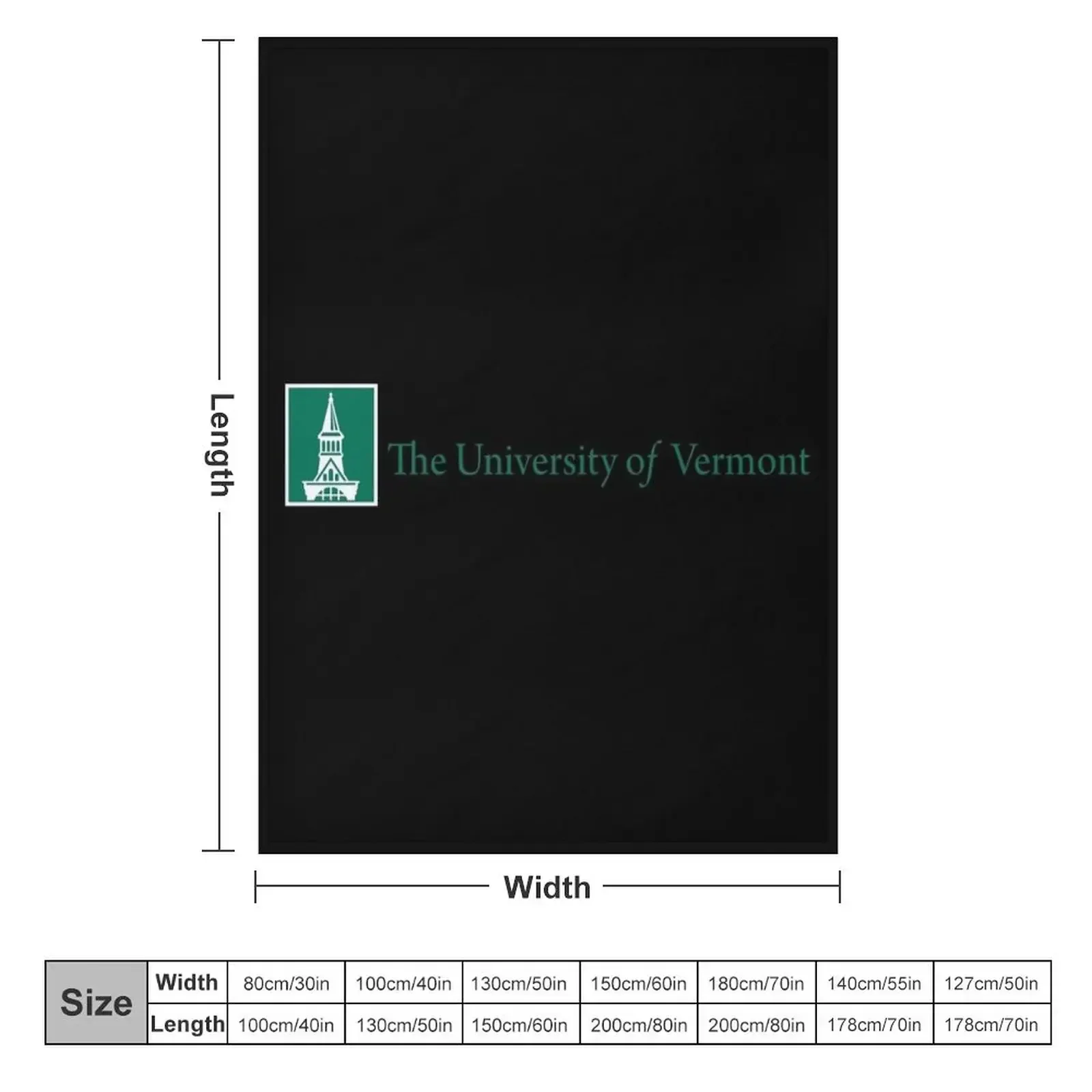 Фото Университет Вермонта - UVM - Плед Catamounts, серия Wednesday Furrys, для младенцев, для диванов, милые туристические пледы №2