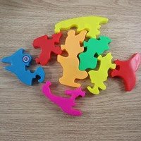 1set useful eco friendly practical ability hands craft animal fish puzzle for students animal puzzle bundle animal puzzle