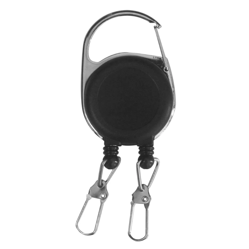 

Badge Holder Reel Retractable Double Headed Retractable Keychain Anti-Lost Keys Holder with Reel Cord ID-Card-Holder