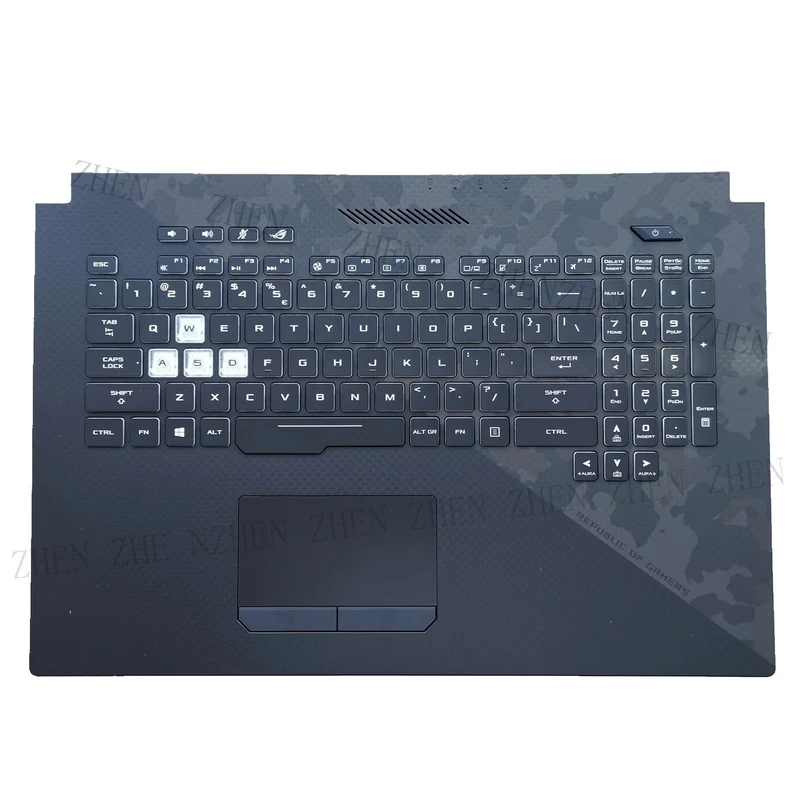 Фото Клавиатура S Palmrest RGB с 4-зонной RGB-подсветкой для Asus GL704GV 90NR01Y1-R30UI №1