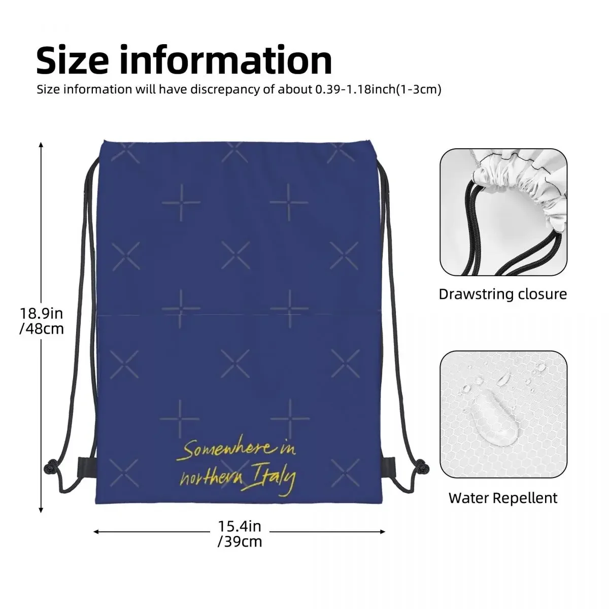 Рюкзак на шнурке где-нибудь в северной Италии сумка через плечо с карманом молнии