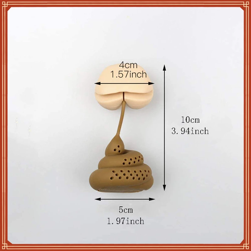 

New in Silicone Tea Infuser Creative Poop Shaped Funny Herbal Tea Bag Coffee Filter Diffuser Strainer Tea Accessories christmas