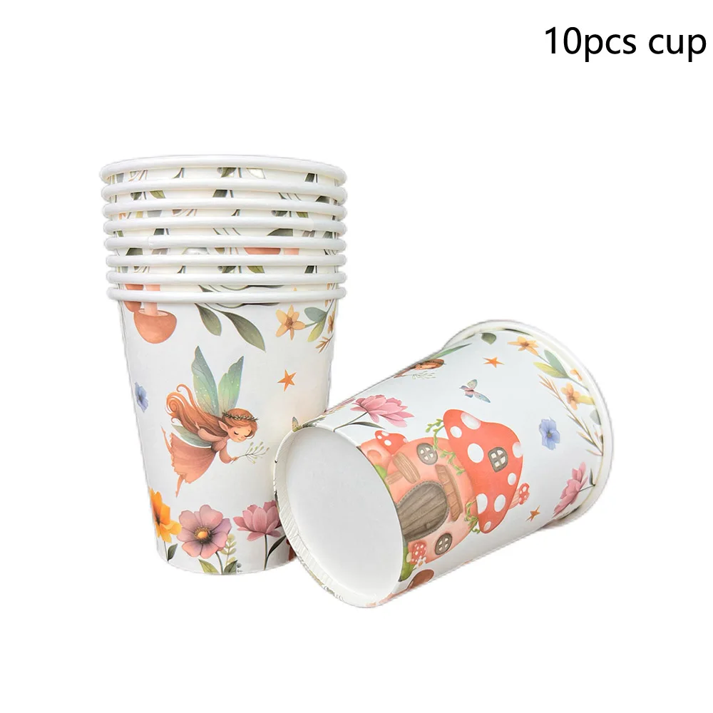 Одноразовая посуда на день рождения с цветочной феей праздничные принадлежности