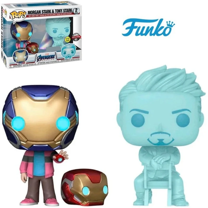 FUNKO POP Новый супергерой периферия Морган Старк Тони Старк 2 виниловые аксессуары Фигурки игрушки для детей подарки на день рождения