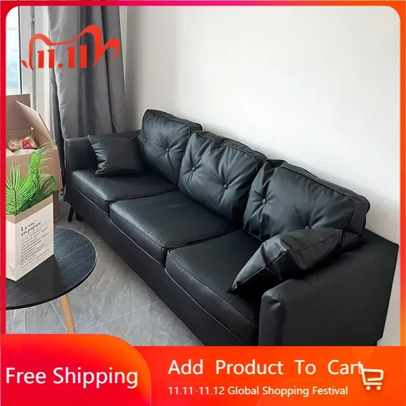 

Pu Leather Living Room Sofas Modular Modern Nordic Living Room Sofas Accent Bed Floor Canape Salon Apartment Furniture YN50LRS