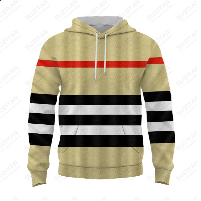 

2023 Spring Autumn New Fashion Men's Hoodie Colorful Plaid Stripes 3D Printed Long Sleeve Men's Round Neck Casual Style Hoodie