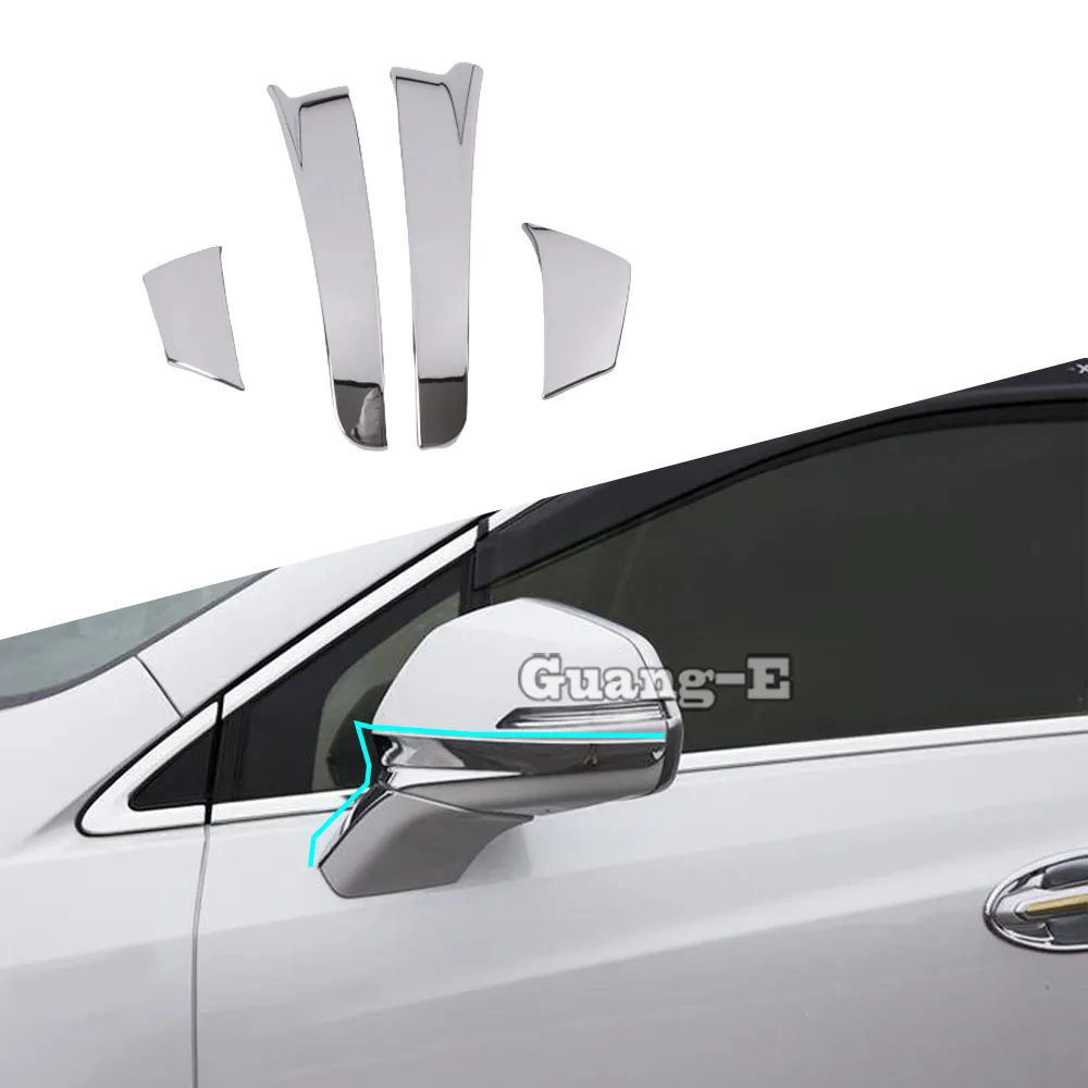 

For Cadillac XT5 2016 2017 2018 2019 2020 2021 2022 2023 Car Body Stick Rear View Side Mirror Cover Eyebrow Trim Frame Lamp 4PCs