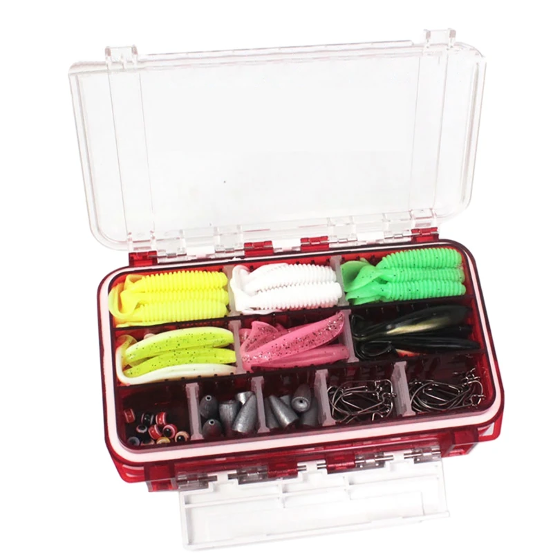 

Fishing Tackle Lead Hook Soft Bait Box Luya Set Lead Screw T Tail Block Beads Luminous Crank Hook Accessories
