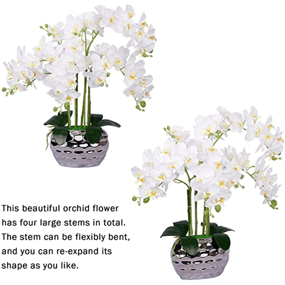 1 шт. домашние аксессуары шелковая искусственная Орхидея Фаленопсис на ощупь