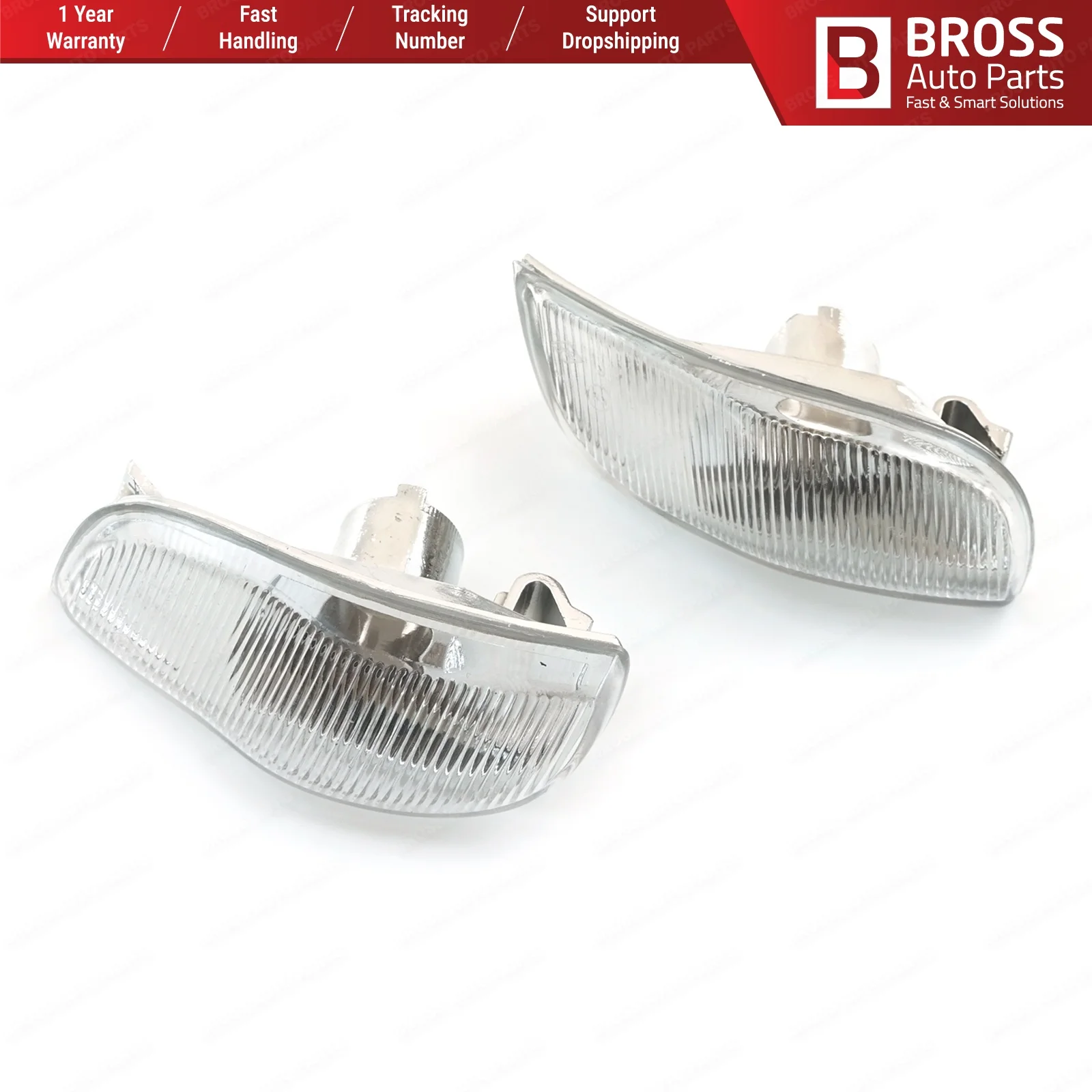 Индикатор бокового зеркала Bross BSP626 правая и левая линза 261653175R 261600977R для Renault Symbol MK3