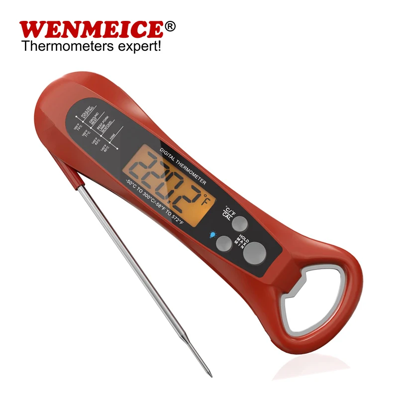 

Digital Meat Thermometer Instant Reading Waterproof Food Thermometer With Backlight And Magnet Used For Cooking Food BBQ Beef