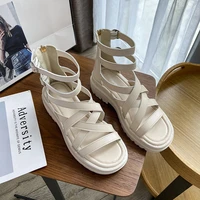 summer new fashionable and comfortable roman ladies sandals platform shoes casual all match shoes zipper shoes womens shoes