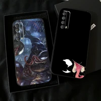 marvel venom cool phone case for huawei p smart z 2019 2021 p20 p20 lite pro p30 lite pro p40 p40 lite 5g soft back coque black