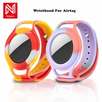 wristbands for apple airtags kids silicone case air tag accessories protector tracker protective strap for airtag watchband