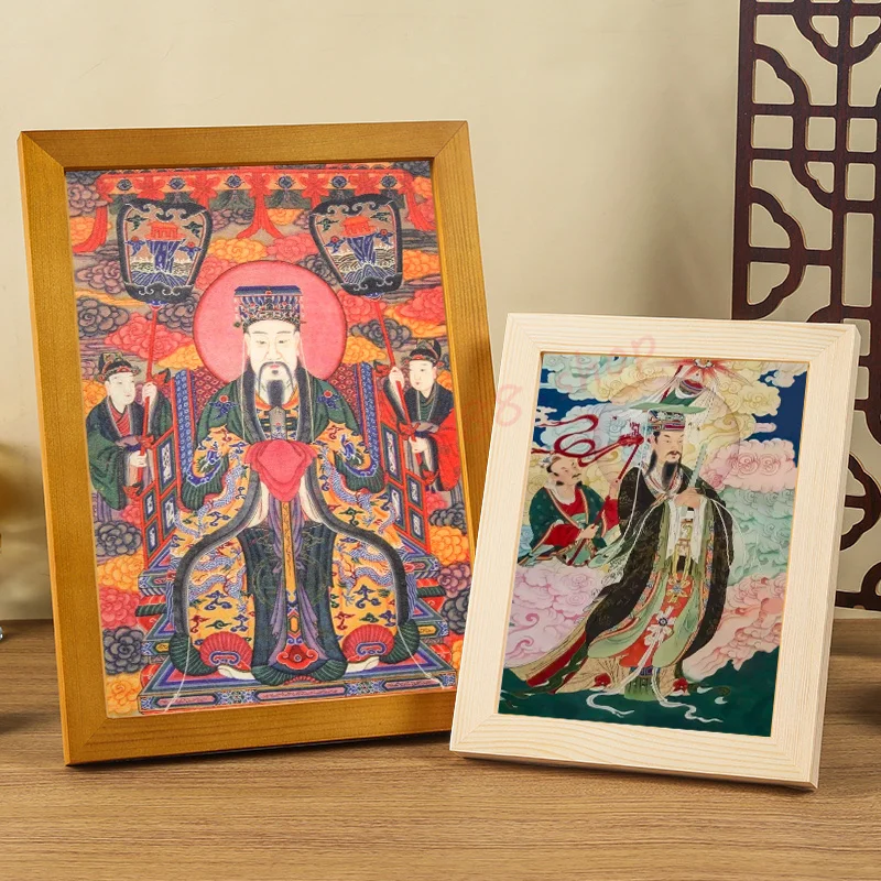 Фотофон из массива дерева для портрета великого императора донгиуэ из гор Тай, изысканное геомантическое украшение