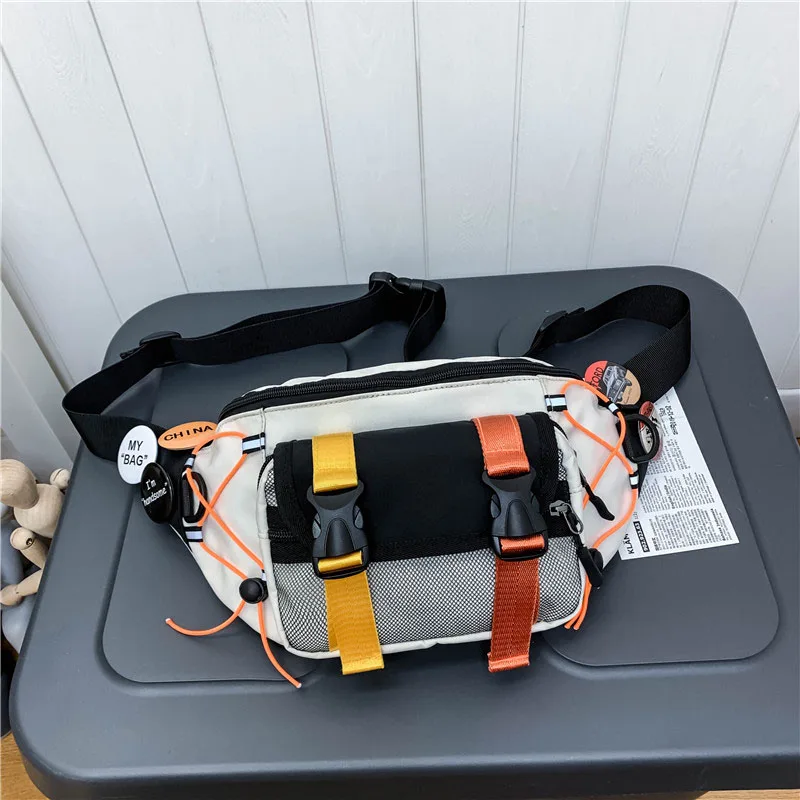 Men's Waist Bag High Quality Street Fashion Chest Bags Boy's Chest Phone Purse Male Canvas Casual Satchel Men Fanny Packs
