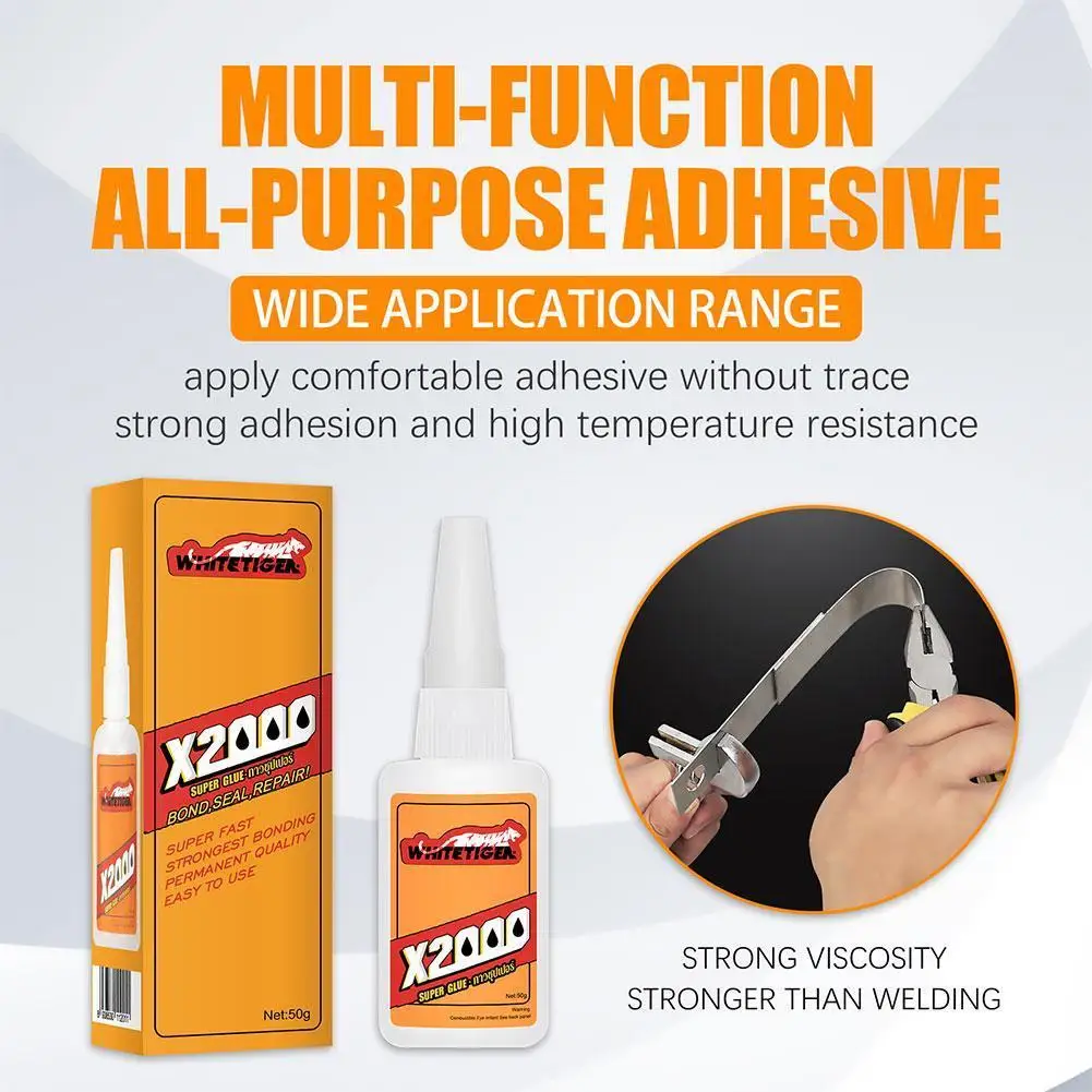 

1pcs 50ml Liquid Superglue Adhesive Epoxy Repair Adhesive Stationery Store Nail Gel 502 Instant Strong Bond DIY Glue