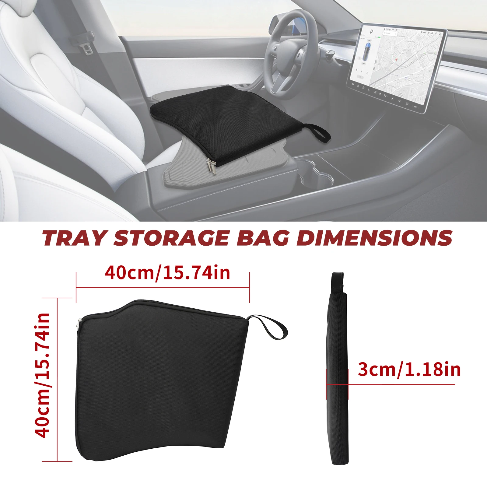 

For Tesla Model 3 Model Y Car Steering Wheel Table Board Storage Bags Laptop Notebook Desk Bag Mount Stand Universal Tray Holder